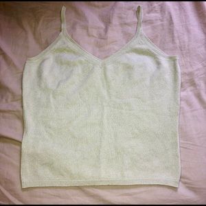 Pale Mint Green Cashmere and silk blend tank